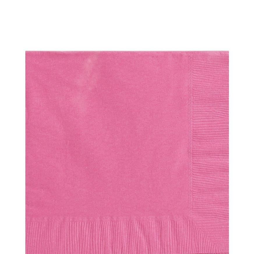 Bright Pink Paper Lunch Napkins, 6.5in, 100ct